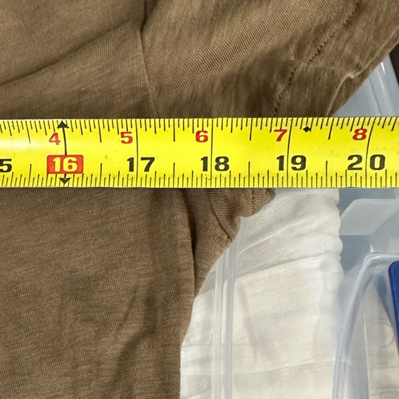 J. Crew Khaki Green V Neck Vintage Cotton Tee 100% Cotton Medium - Picture 13 of 13